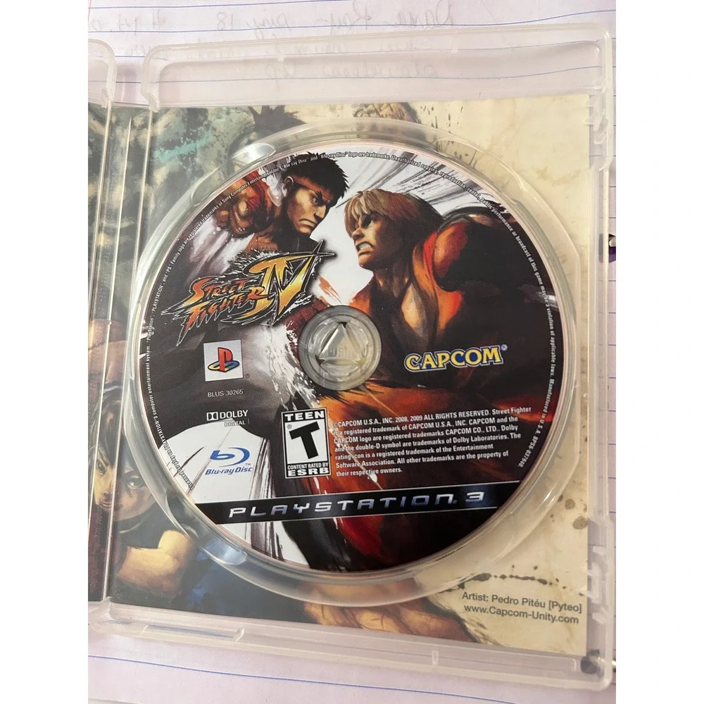 Street Fighter IV 4 PS3 Playstation 3 Video Game Teen‎ Rated Capcom